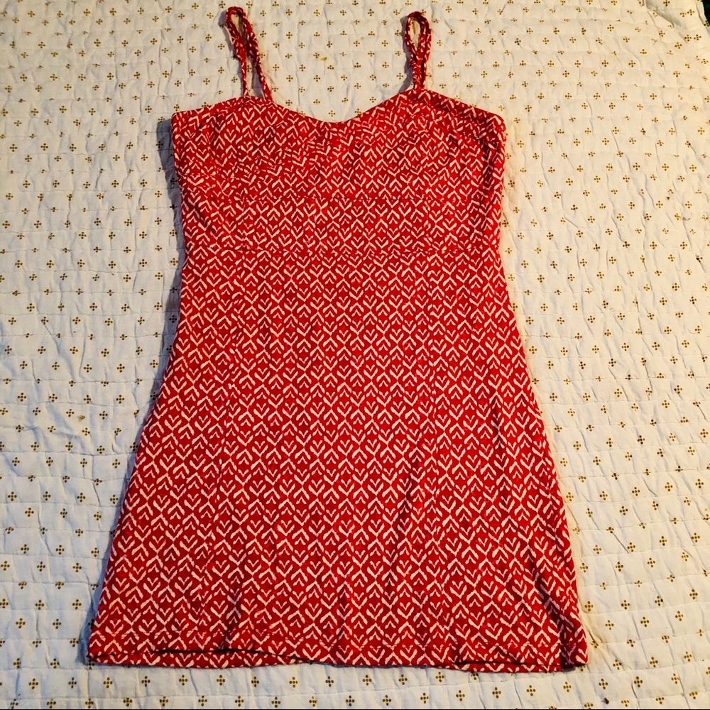 FREE PEOPLE Red and White Sweetheart Bodycon dress - Picture 2 of 7